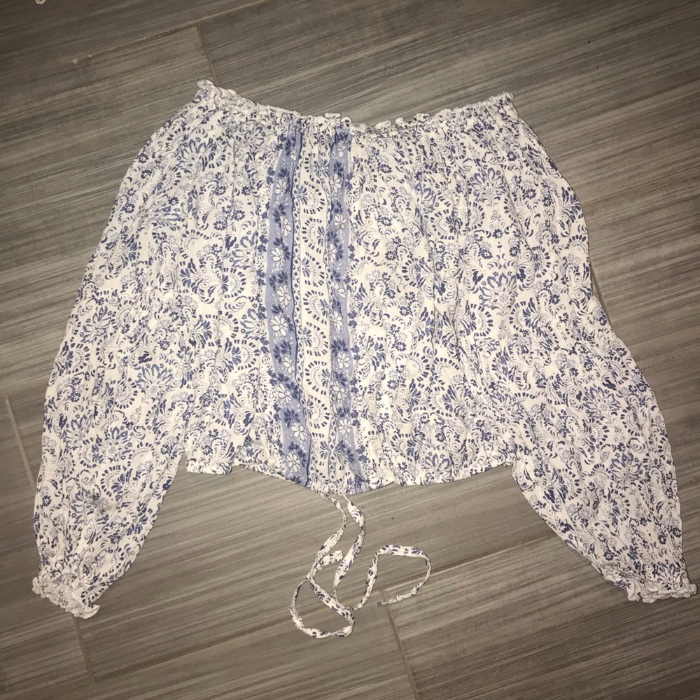 Off-the-shoulder floral top